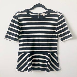 GAP Striped Peplum Top, XS, NWOT